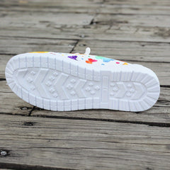 Women's Butterfly Graphic Slip-on Boat Shoes Lightweight Casual Flats