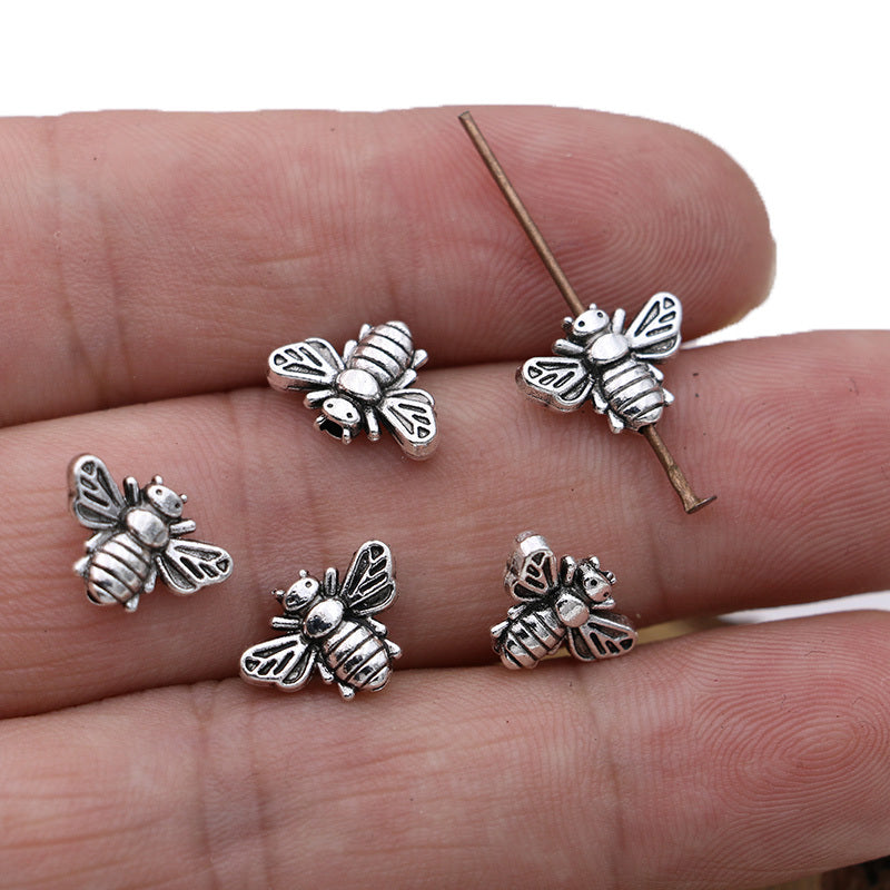 20Pcs Golden Bee Spacer Beads Jewelry Making Bracelet Necklace