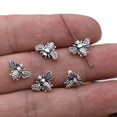 20Pcs Golden Bee Spacer Beads Jewelry Making Bracelet Necklace