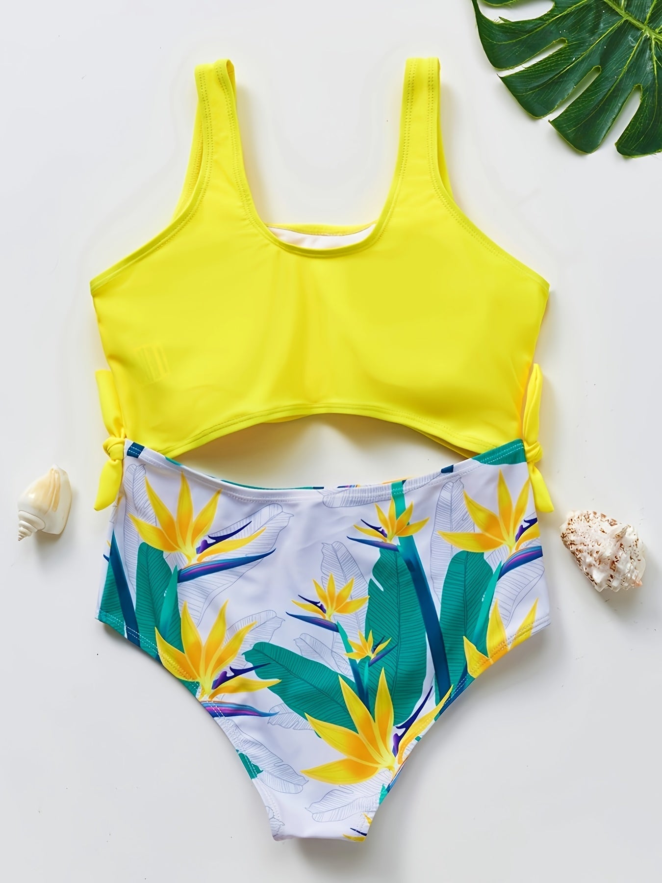 Girls Onesie Swimsuit 5-14 Years Old Kids Swimwear