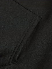 Warm Hooded Sweatshirt Front Pocket Fleece Hoodie Women's Sporty Sweatshirt