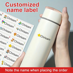 240 Transparent Custom Name Stickers Waterproof MEDIUM Size for Children Label