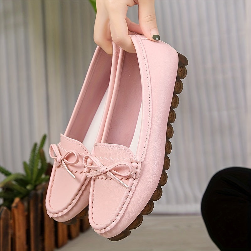 Women's Bowknot Flat Shoes Casual Soft Sole Loafers