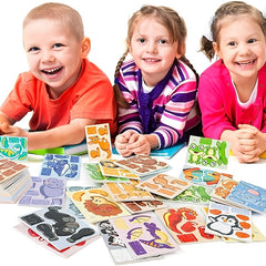 3030pcs Animal 3D Puzzle Educational Paper Jigsaw for Kids DIY Craft Kit