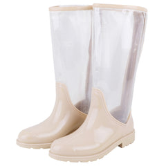 PVC Transparent Long Tube Rain Boots Wear Resistance Non Slip Water Shoes