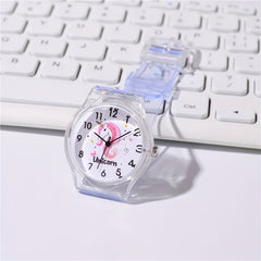 Cute Unicorn Plastic Strap Kids Watch