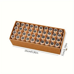 Wooden Rubber Letter Number Rectangle Craft Stamp DIY Card Making