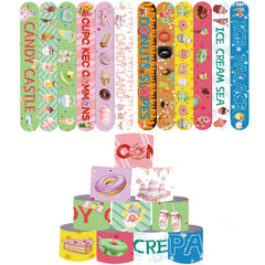 12pcs Donut Ice Cream Slap Bracelets Kids Party Favors