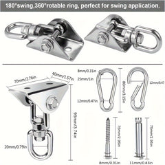 Stainless Steel Swing Hanger Hook Rotate High Strength Porch Patio Playground Eq