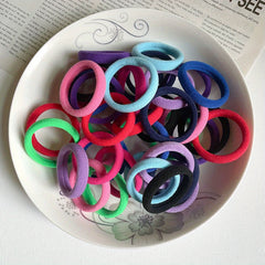 50pcs Elastic Hair Ties Hair Accessories For Woman Braids Ponytails Pain-Free