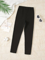 Girls Thin Leggings Elastic High Waist Tights Yoga Pants