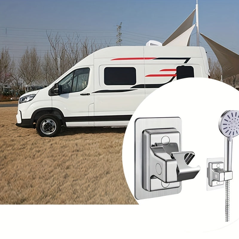 Adjustable Handheld Shower Wand Holder, No Drilling Wall Mount Bracket