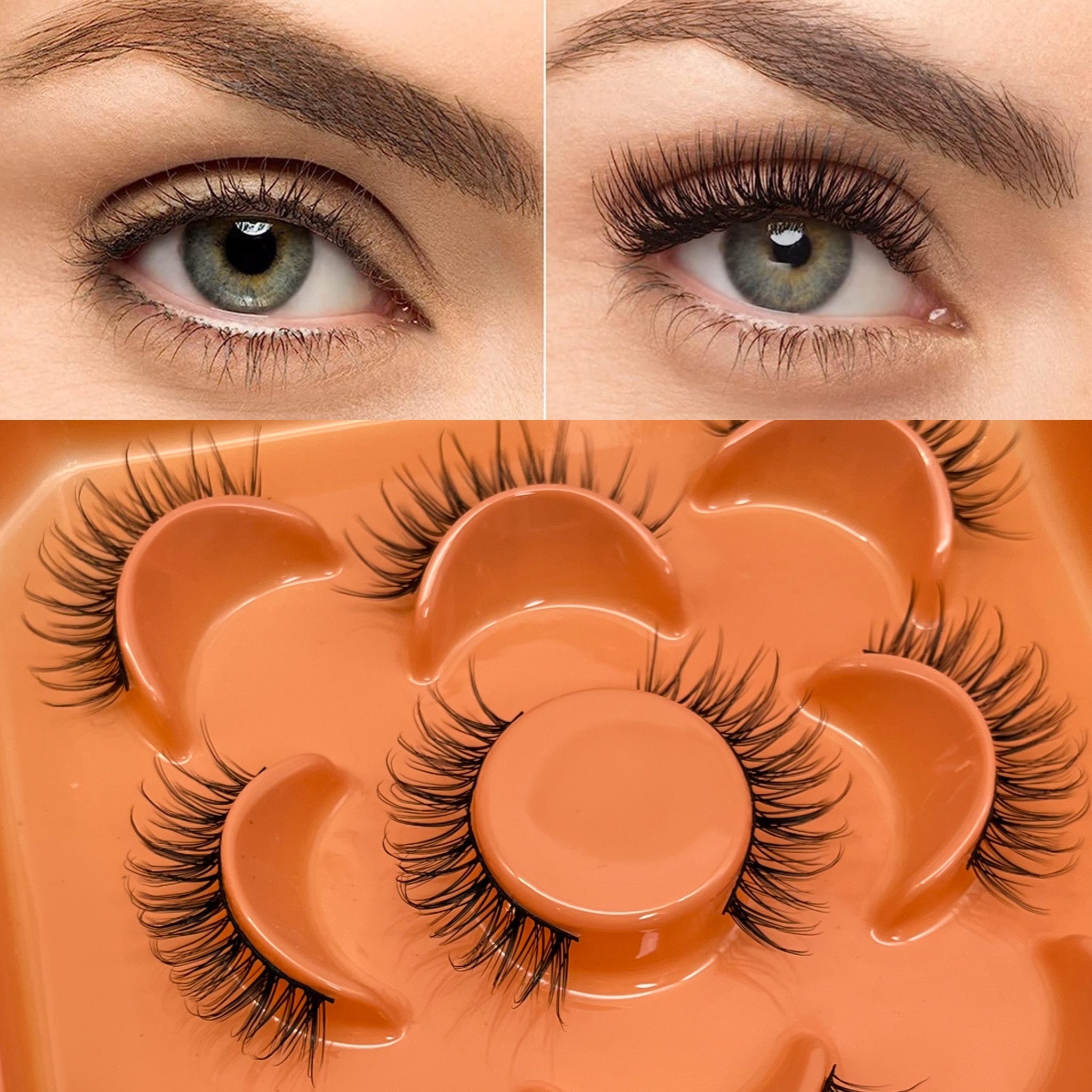 5 Pairs False Eyelashes D Curling Natural Thick Faux Mink Lashes 8 12mm Fluffy