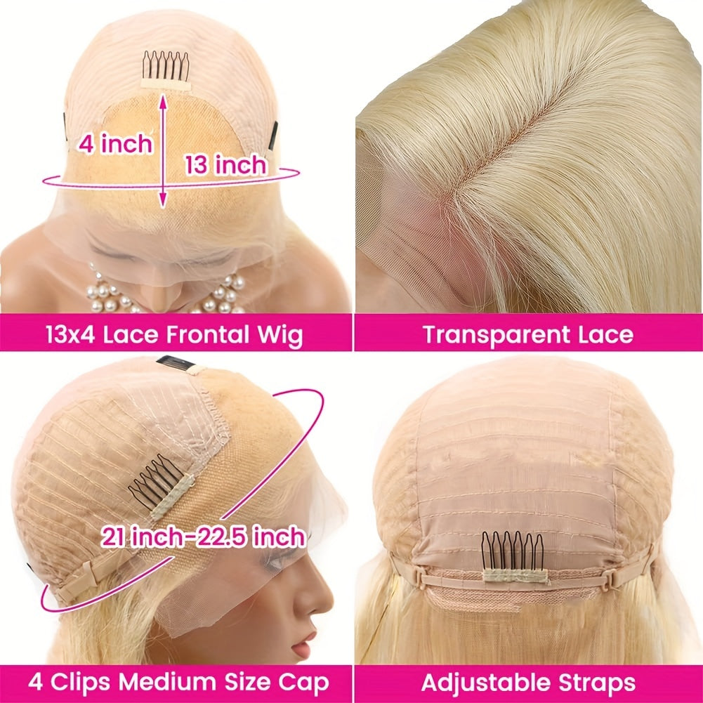 613 HD Lace Front Wig Human Hair 13x4 Straight Blonde Lace Front Wigs