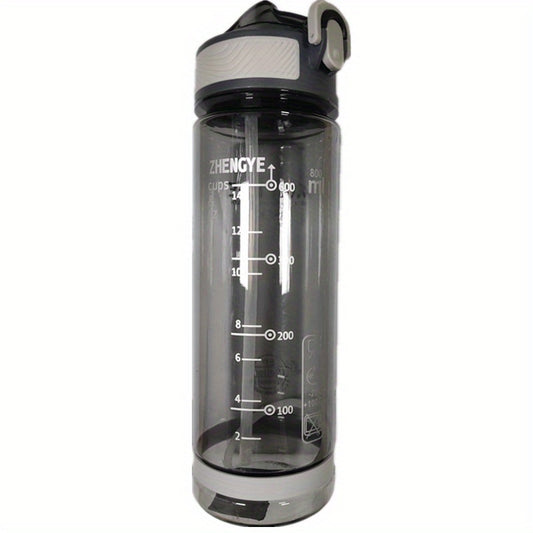 800ml Transparent Water Bottle with Straw for Outdoor Sports