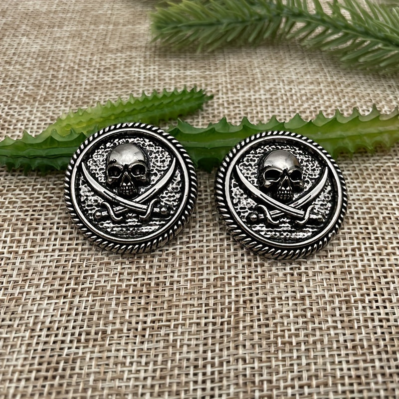 2pcs Skull Decorative Buckle for DIY Leather Purse Coin Bag