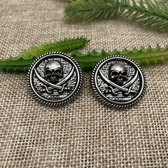 2pcs Skull Decorative Buckle for DIY Leather Purse Coin Bag