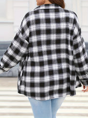 Plaid Print Long Sleeve Button Up Shirt