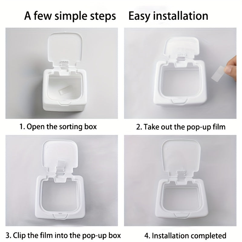 Cosmetic Swab Storage Box With Lid