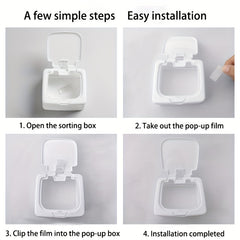 Cosmetic Swab Storage Box With Lid