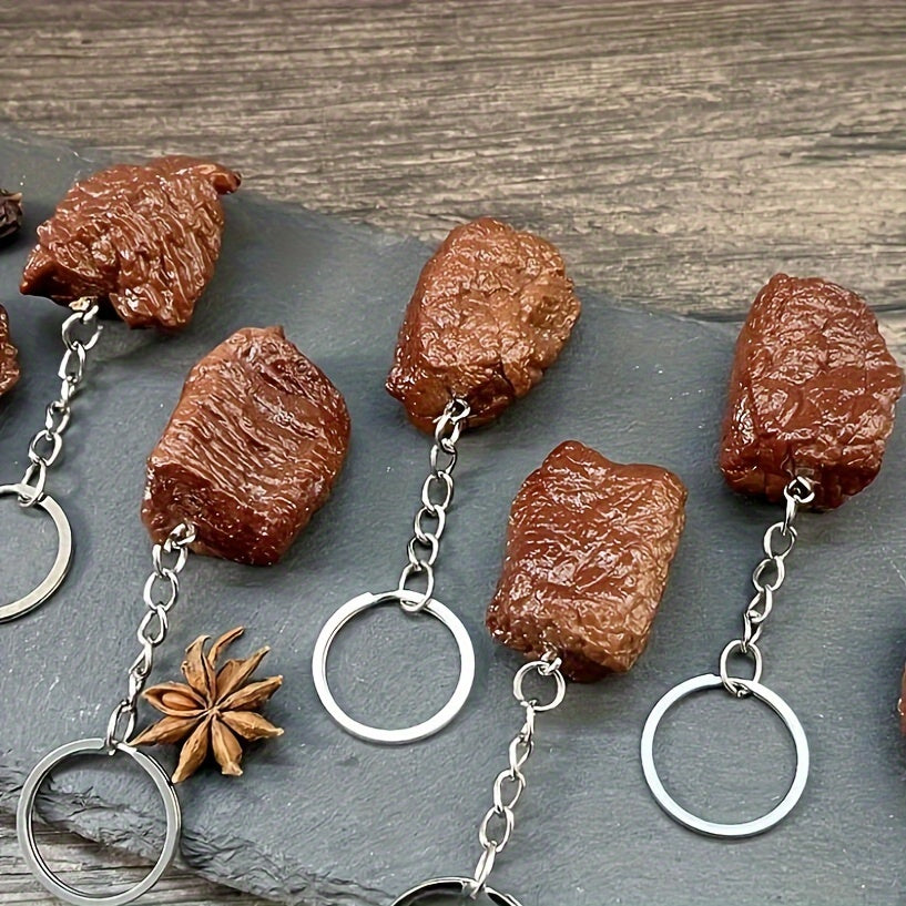 Beef Keychain Bag Wallet Pendant - Food Accessory