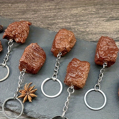 Beef Keychain Bag Wallet Pendant - Food Accessory
