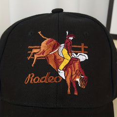 Adjustable Baseball Cap with Rodeo Embroidery - Outdoor Sunshade Hat