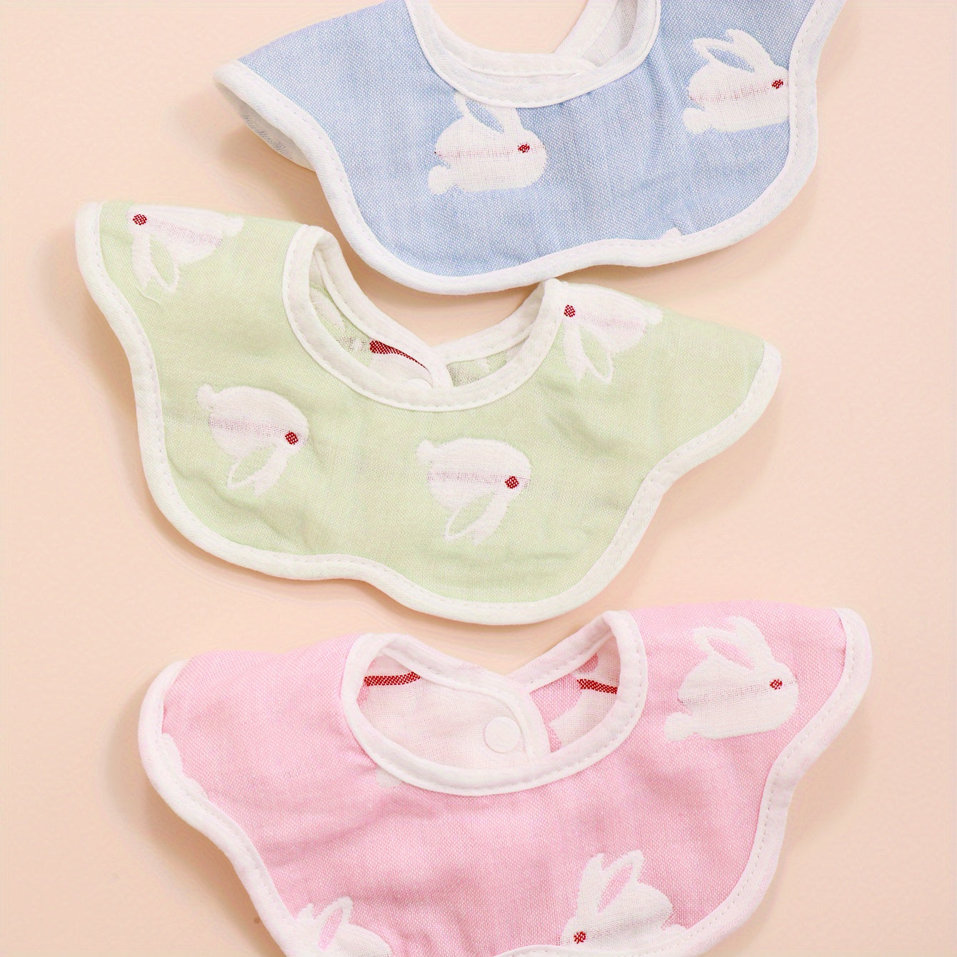Newborn Baby Bib Pure Fabric Petal Printed Pattern