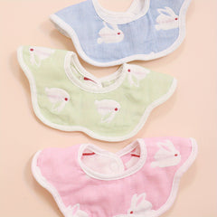 Newborn Baby Bib Pure Fabric Petal Printed Pattern