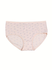 3 Pack Plus Size Panties Set Women's Plus Ditsy Floral Print Underwear