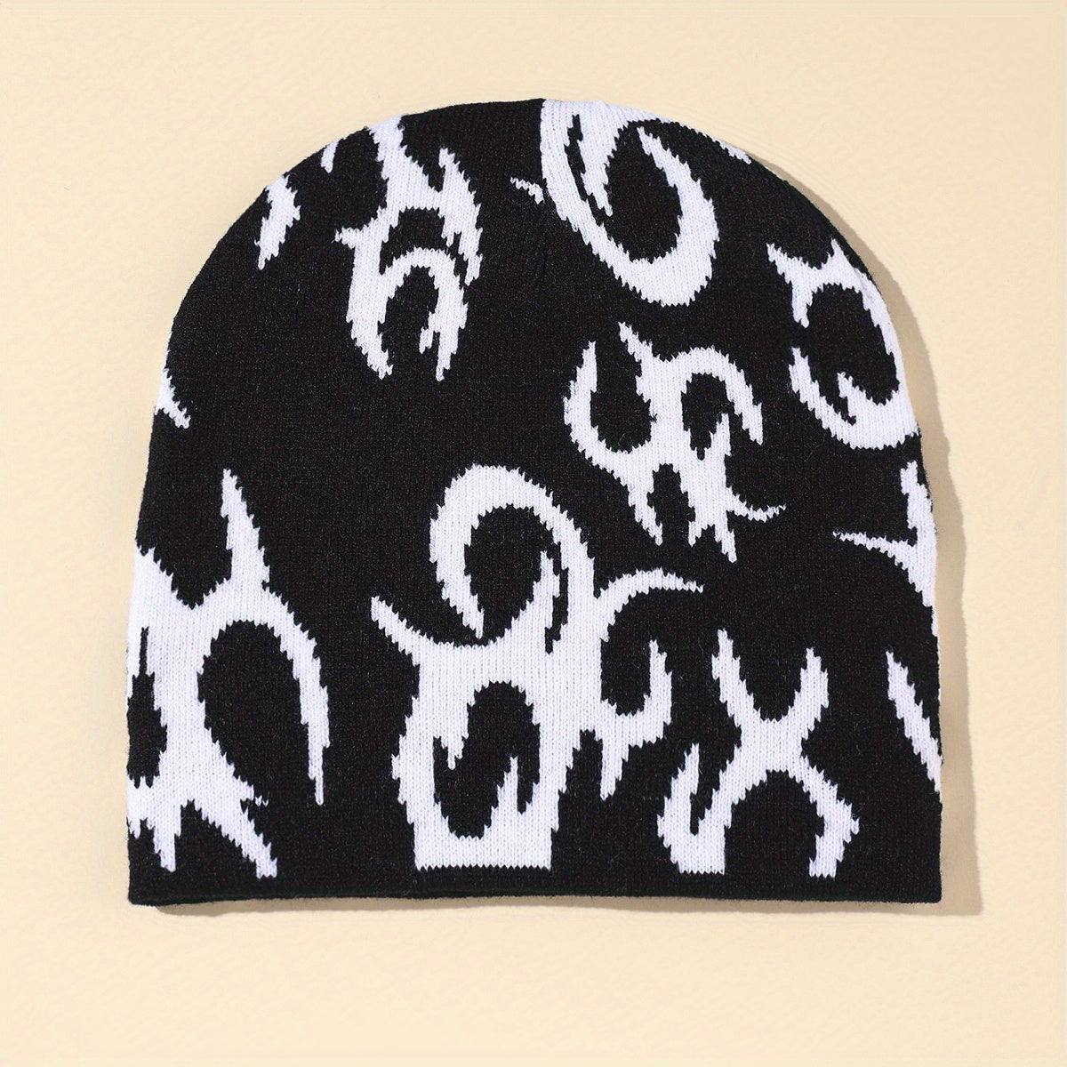 Men's Coldproof Melon Leather Knitted Hat