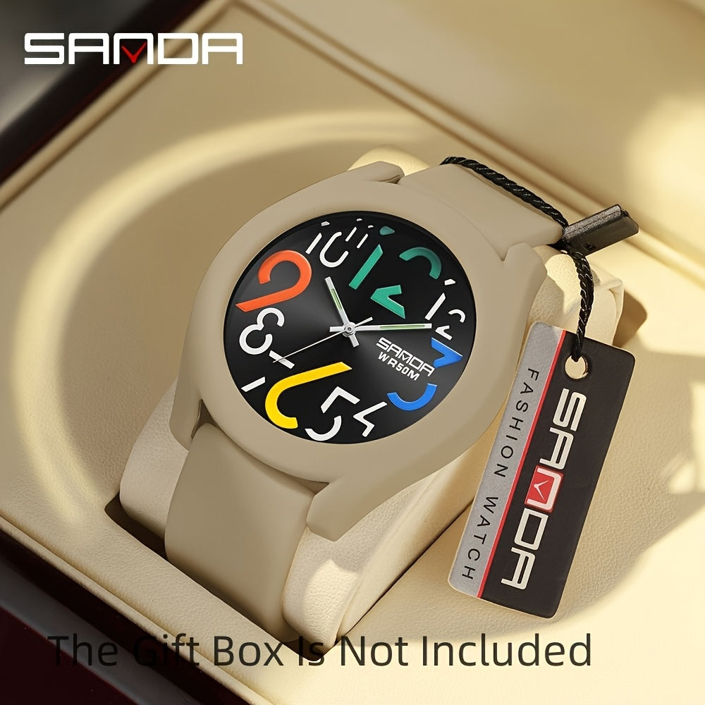 Sanda Colorful Strap Waterproof Digital Quartz Watch