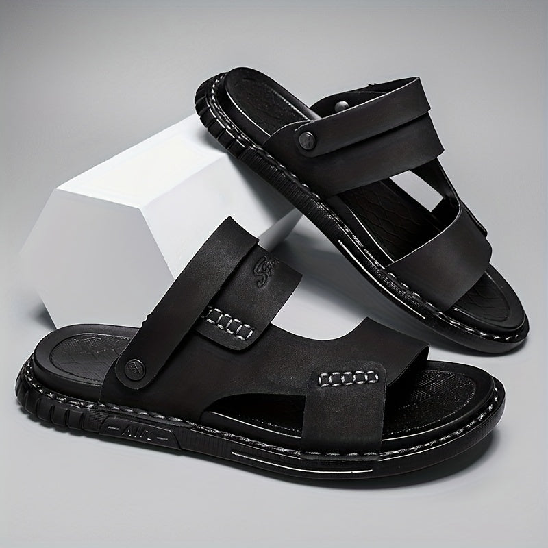 Men's Casual Sandals Slingback PU Slippers Summer Outdoor Walking Shoes