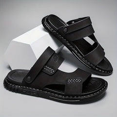 Men's Casual Sandals Slingback PU Slippers Summer Outdoor Walking Shoes