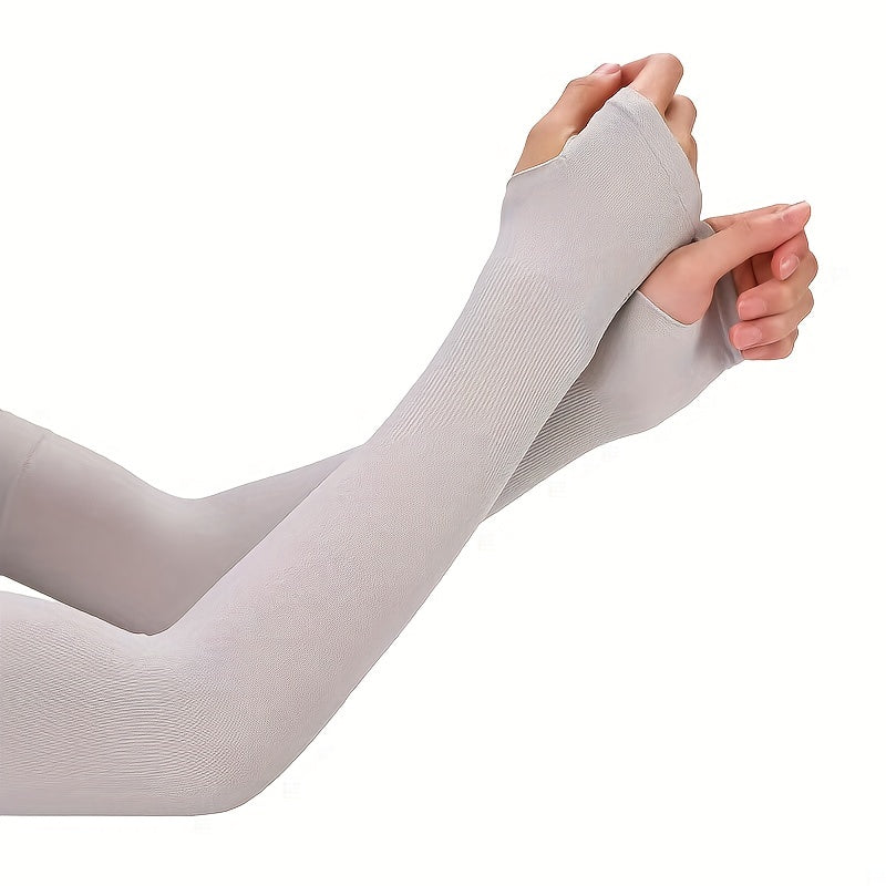 Arm Sleeves Ice Silk Outdoor Cycling Hiking Gloves Sun UV Protection