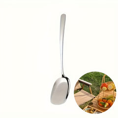 Stainless Steel Large Soup Spoon for Outdoor Cooking