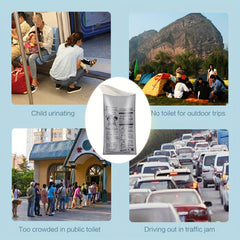 4pcs Portable Emergency Urinal Bag Disposable Mini Mobile Toilet 600ML