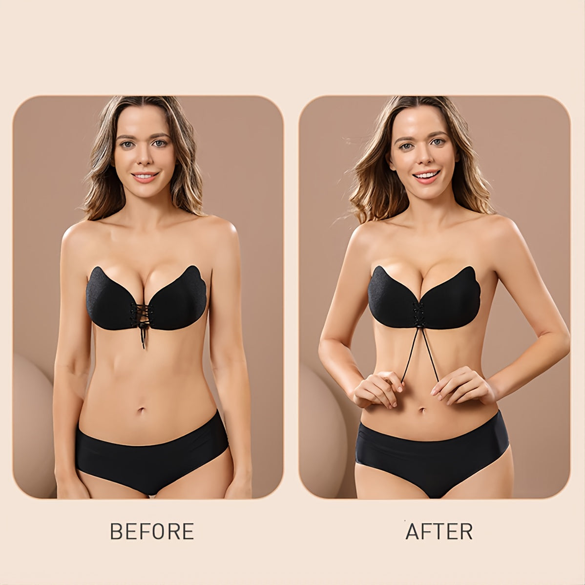 Lace-Up Self-Adhesive Bra Breast Cover