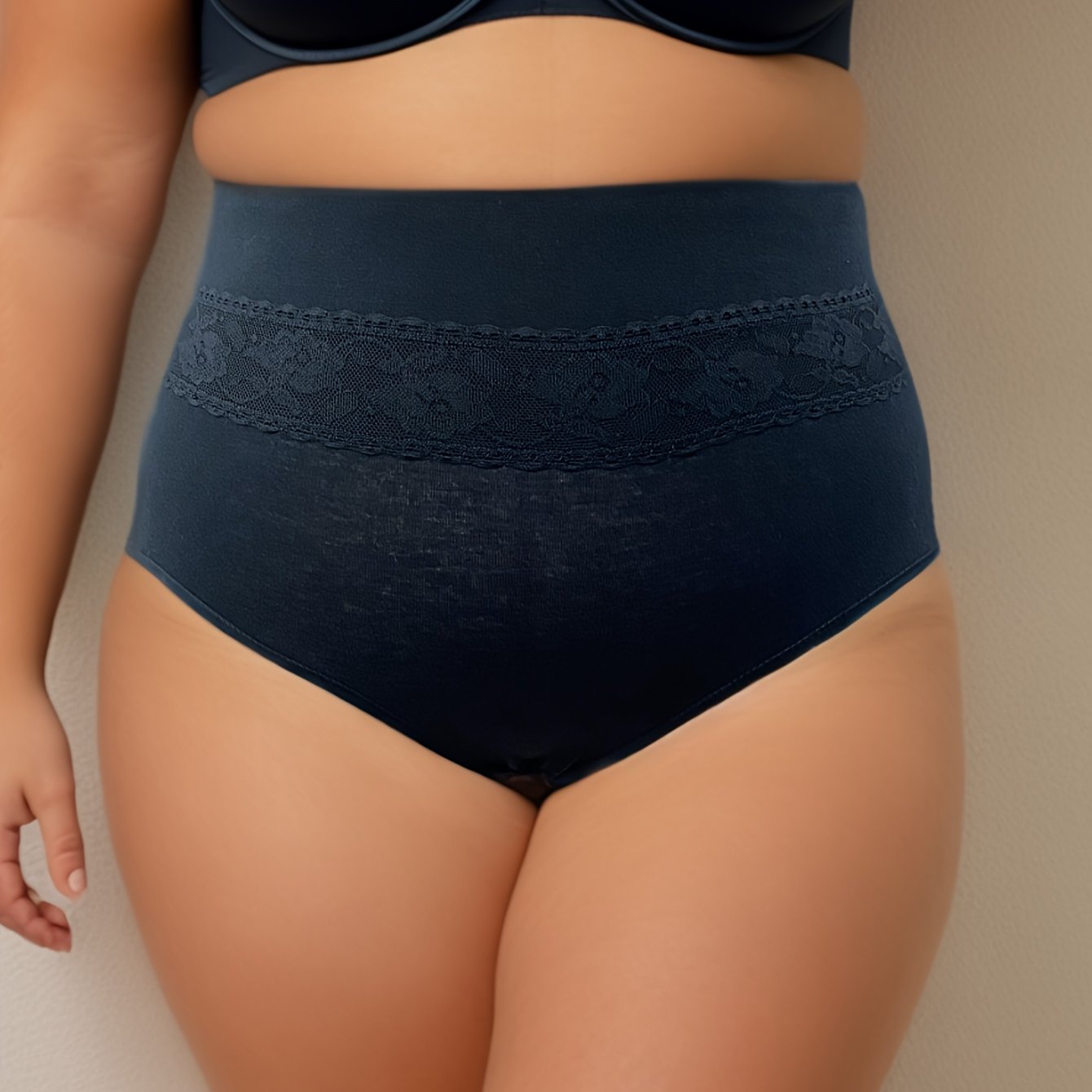 Lace Seamless High Waist Tummy Control Brief