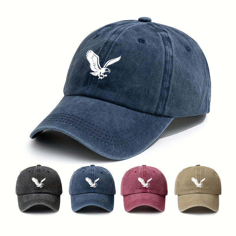 Unisex Eagle Printed Retro Baseball Cap Adjustable Sunscreen Hat