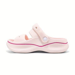 Women's Solid Beach Slippers Soft Platform Comfort