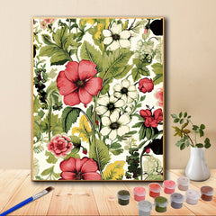 DIY Paint by Numbers Kit for Adults Floral Art Polyester Fiber Canvas 40x50cm