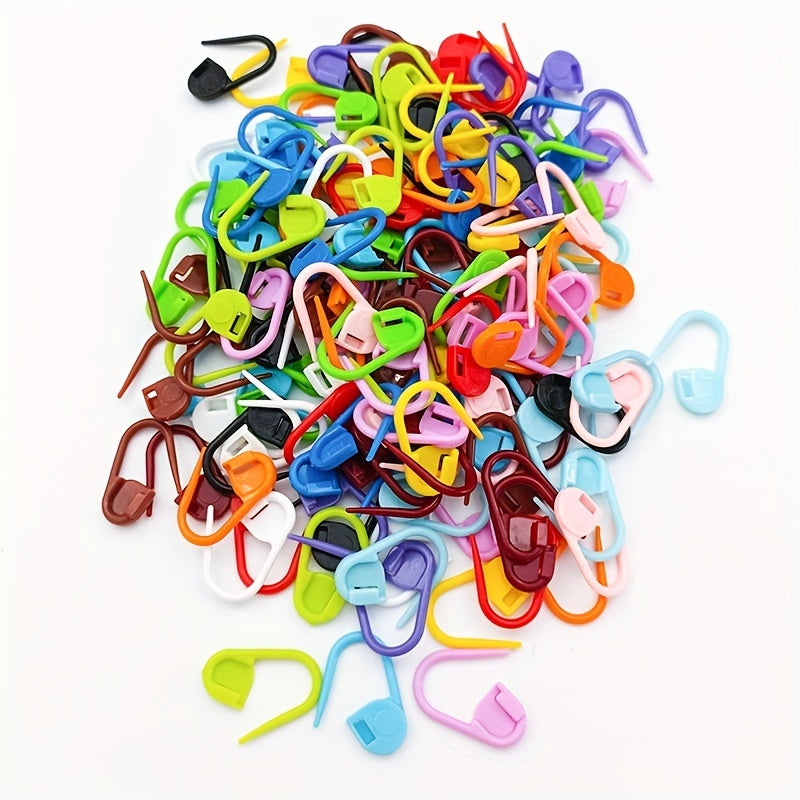 100pcs Colorful Plastic Safety Pins Knitting Markers Crochet Clips