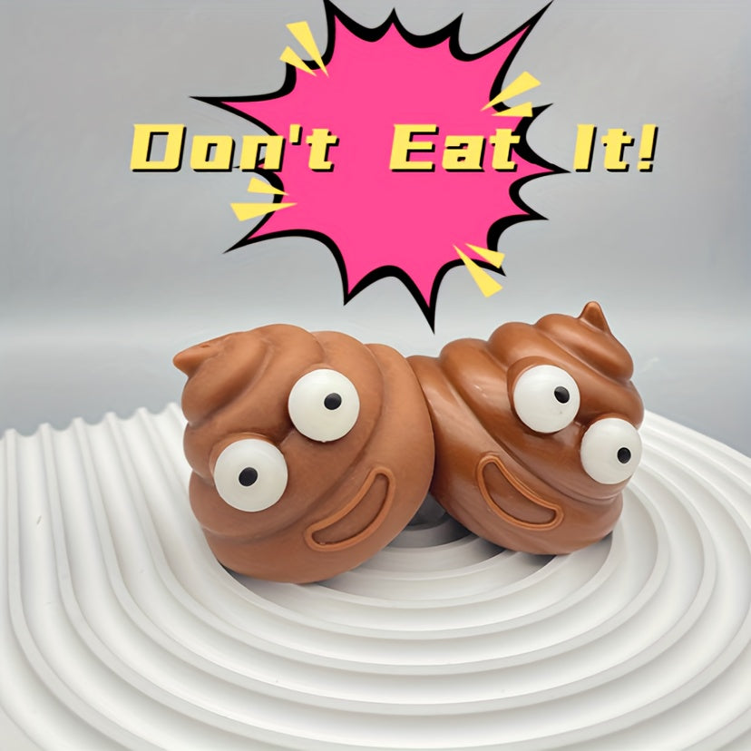 2pcs Poo Toy Halloween Sticky Squeeze Funny Prank Suitable For All Occasions