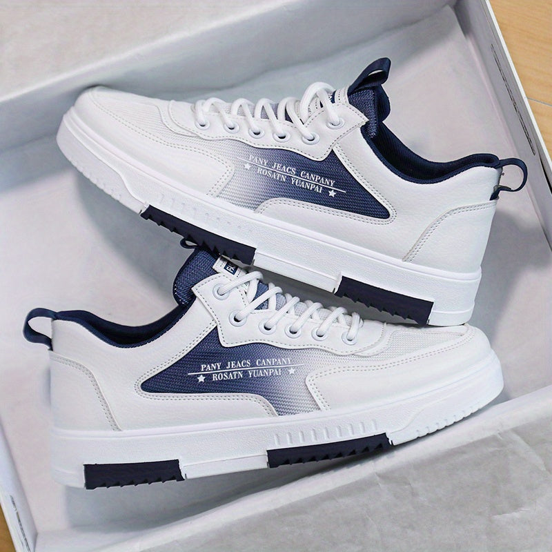 Men's Letters Print Mesh Sneakers Lace Up Casual Walking Shoes