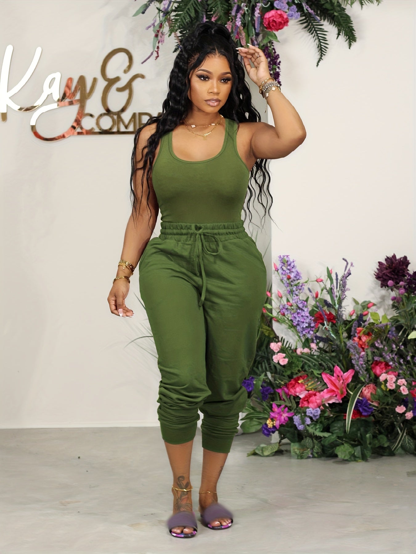 Tank Top & Jogger Pants Two Piece Set