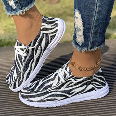 Women's Striped Canvas Skate Shoes