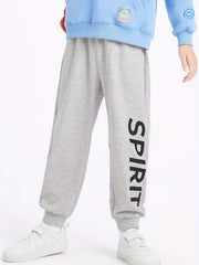 SPIRIT Letter Print Boys Sweatpants Active Jogger Pants