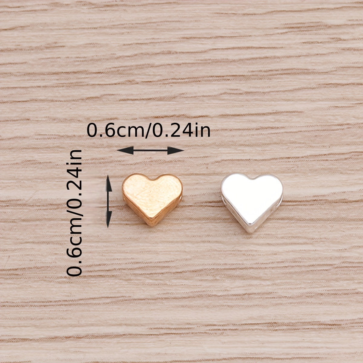 30Pcs Heart Beads for Necklace Bracelet Making