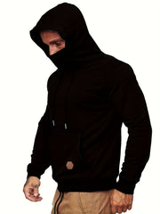 Men's Grey Hoodie Sweatshirt with Kangaroo Pocket